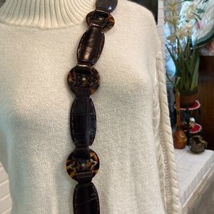 Brighton tortoise shell belt, size 36